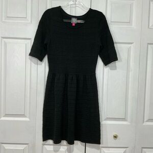 🖤 Vince Camuto Black Lightweight Short Sleeve Sweater Dress - Medium